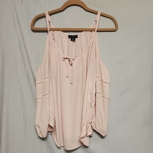 Metaphor Pink Tie Front Blouse